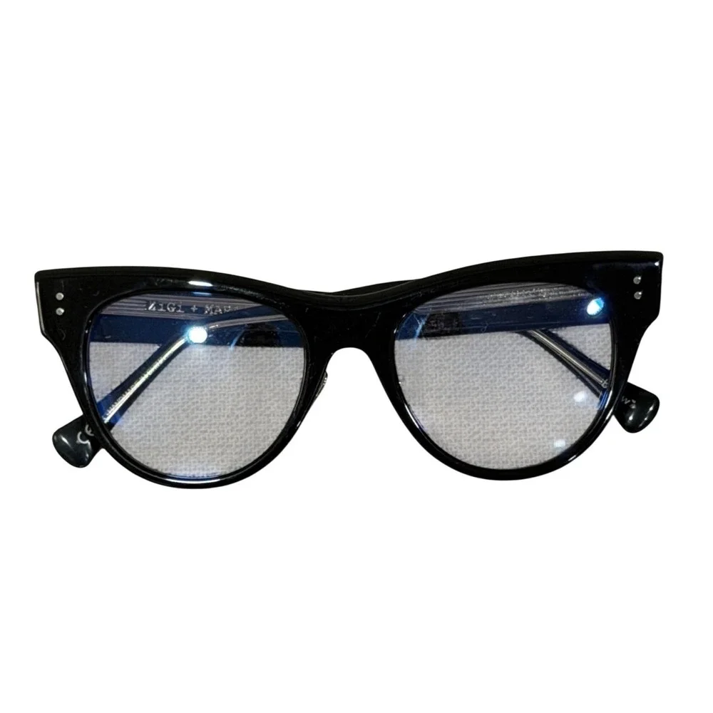 ZiGi + MARAIS Frida Black Cat Eye Blue Light Blocking Glasses‎ The Art Edit